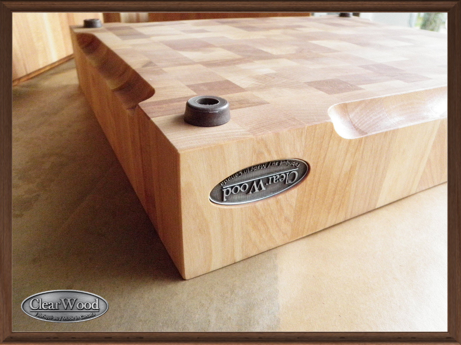 Planche à découper bois sur mesure – Poêle cuisine inox